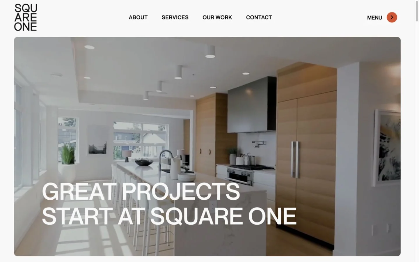 Square One Construction website